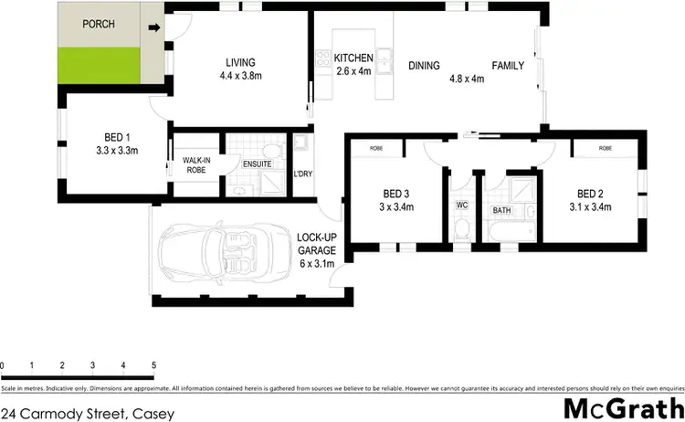 Floorplan of Homely house listing, 24 Carmody Street, Casey ACT 2913