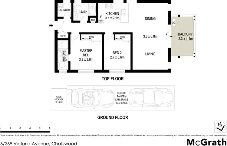 Floorplan of Homely apartment listing, 6/269 Victoria Avenue, Chatswood NSW 2067