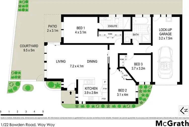 Floorplan of Homely villa listing, 1/22 Bowden Road, Woy Woy NSW 2256