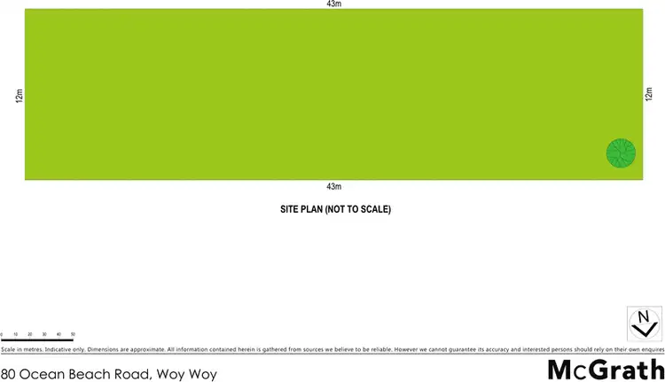 Floorplan of Homely land listing, 80 Ocean Beach Road, Woy Woy NSW 2256