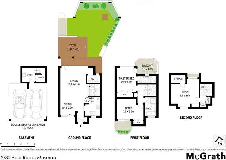 Floorplan of Homely townhouse listing, 2/30 Hale Road, Mosman NSW 2088
