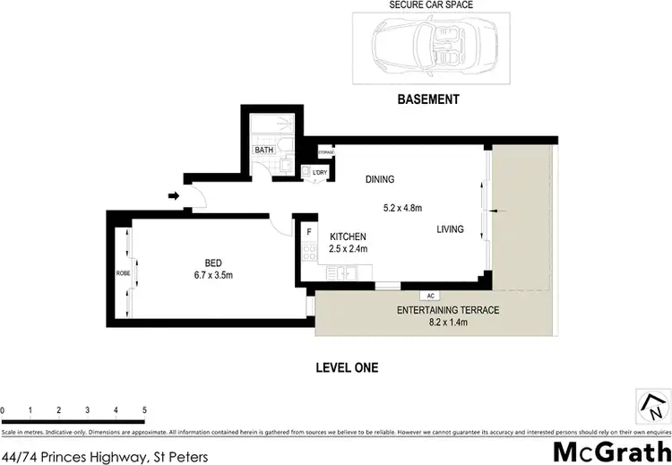 Floorplan of Homely apartment listing, 44/74 Princes Highway, St Peters NSW 2044
