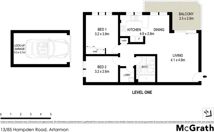 Floorplan of Homely apartment listing, 13/85 Hampden Road, Artarmon NSW 2064