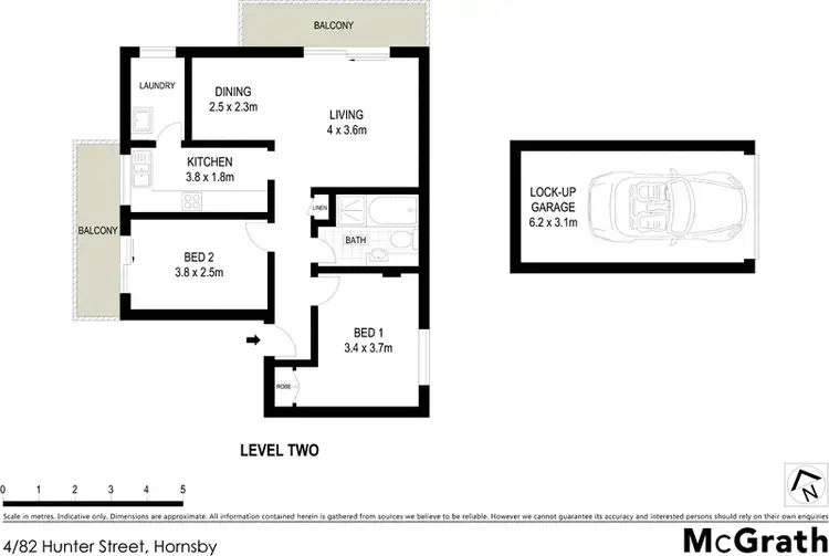 Floorplan of Homely apartment listing, 4/82 Hunter Street, Hornsby NSW 2077