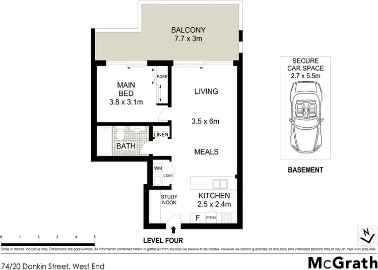 Floorplan of Homely apartment listing, 74/20 Donkin Street, West End QLD 4101