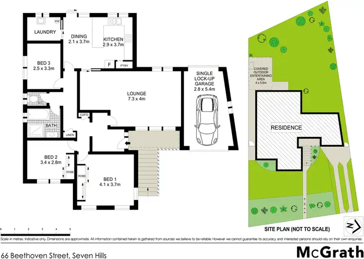 Floorplan of Homely house listing, 66 Beethoven Street, Seven Hills NSW 2147