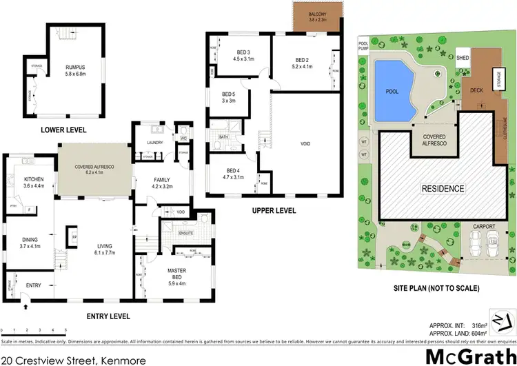 Floorplan of Homely house listing, 20 Crestview Street, Kenmore QLD 4069
