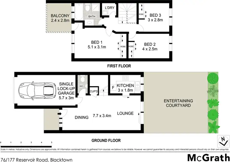 Floorplan of Homely townhouse listing, 76/177 Reservoir Road, Blacktown NSW 2148