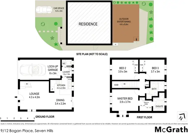 Floorplan of Homely townhouse listing, 9/12 Bogan Place, Seven Hills NSW 2147