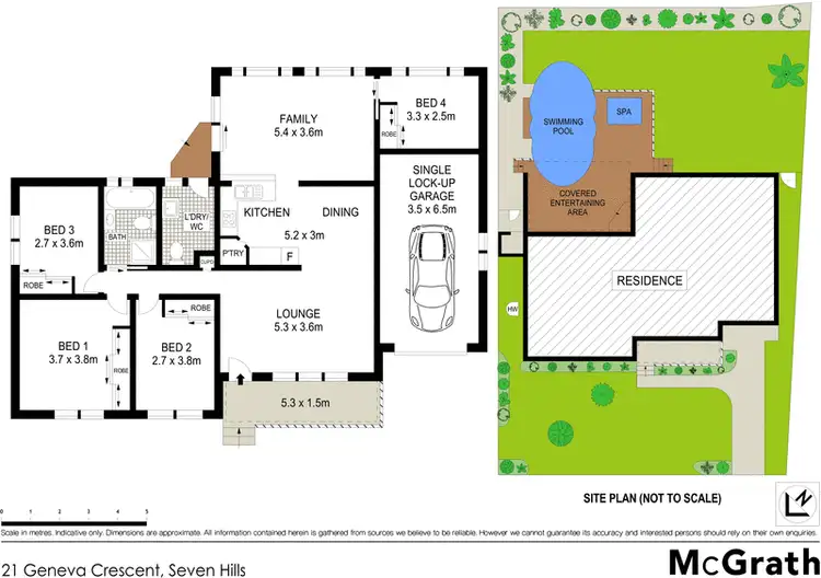 Floorplan of Homely house listing, 21 Geneva Crescent, Seven Hills NSW 2147