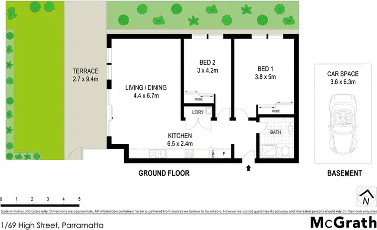 Floorplan of Homely apartment listing, 1/69 High Street, Parramatta NSW 2150