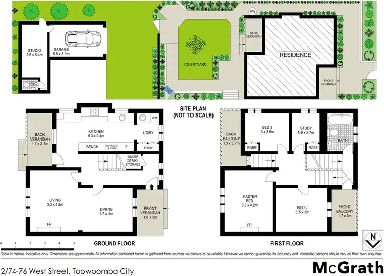 Floorplan of Homely townhouse listing, 2/74 West Street, Toowoomba City QLD 4350