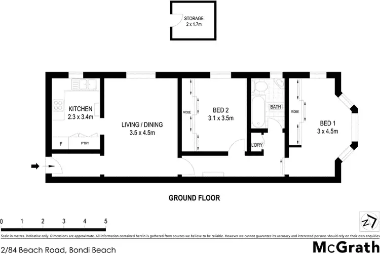 Floorplan of Homely apartment listing, 2/84 Beach Road, Bondi Beach NSW 2026