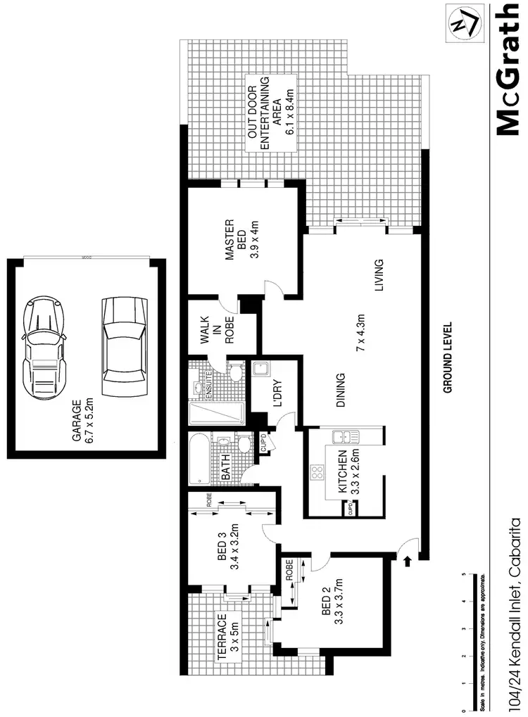Floorplan of Homely apartment listing, 104/24 KENDALL INLET 132 Cabarita Road, Cabarita NSW 2137