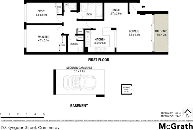 Floorplan of Homely apartment listing, 7/8 Kyngdon Street, Cammeray NSW 2062