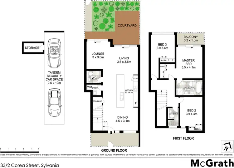 Floorplan of Homely townhouse listing, 33/2 Corea Street, Sylvania NSW 2224