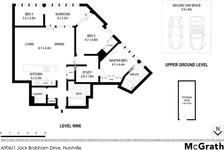 Floorplan of Homely apartment listing, A906/1 Jack Brabham Drive, Hurstville NSW 2220
