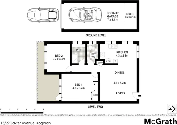 Floorplan of Homely apartment listing, 15/29 Baxter Avenue, Kogarah NSW 2217