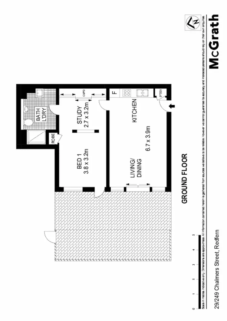 Floorplan of Homely apartment listing, 29/249 Chalmers Street, Redfern NSW 2016