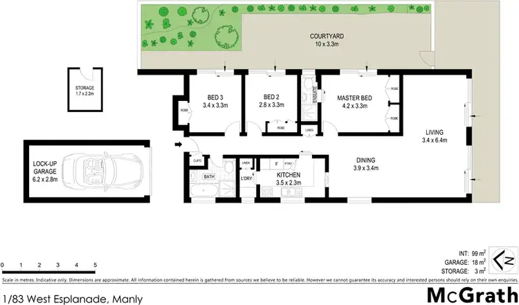 Floorplan of Homely apartment listing, 1/83 West Esplanade, Manly NSW 2095