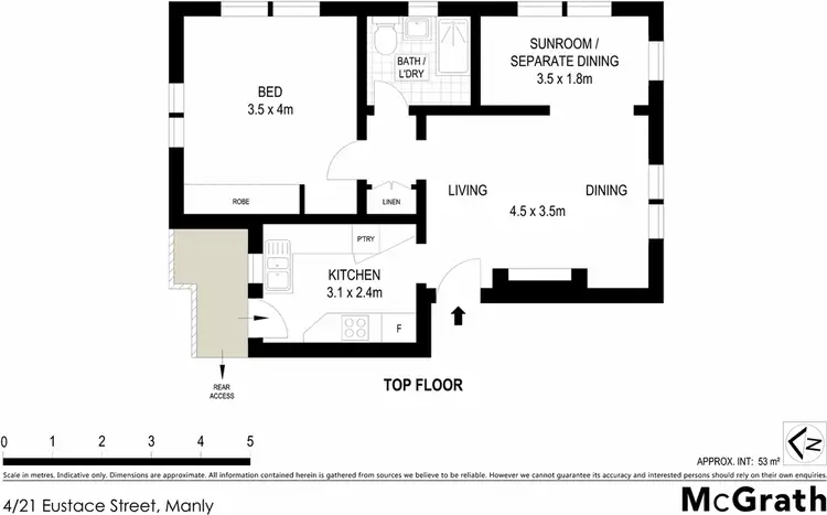 Floorplan of Homely apartment listing, 4/21 Eustace Street, Manly NSW 2095