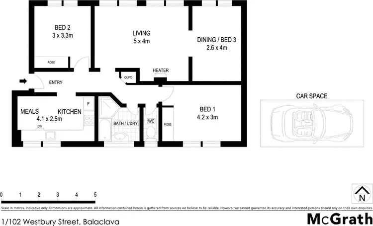 Floorplan of Homely apartment listing, 1/102 Westbury Street, Balaclava VIC 3183