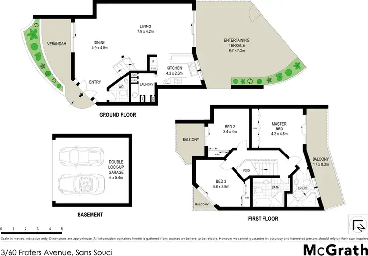 Floorplan of Homely townhouse listing, 3/60 Fraters Avenue, Sans Souci NSW 2219