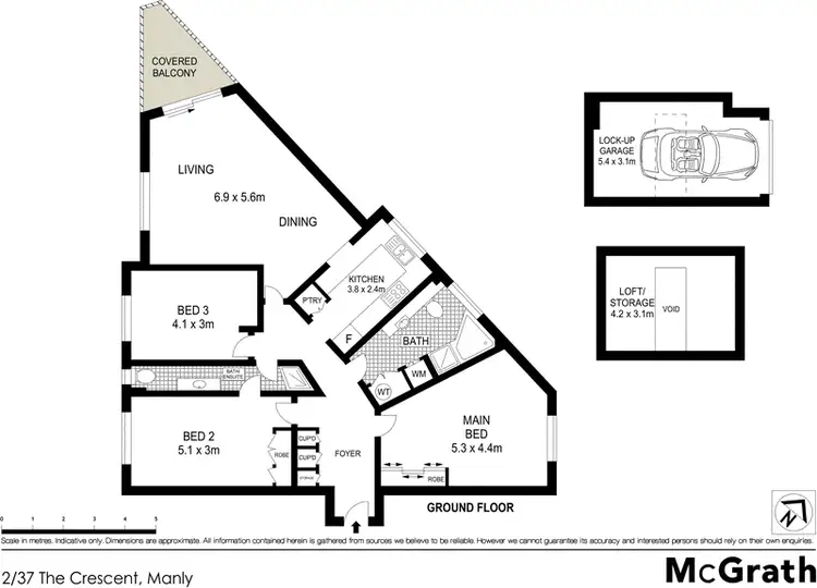 Floorplan of Homely apartment listing, 2/37 The Crescent, Manly NSW 2095
