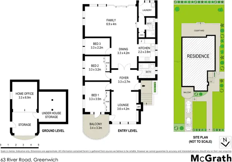 Floorplan of Homely house listing, 63 River Road, Greenwich NSW 2065