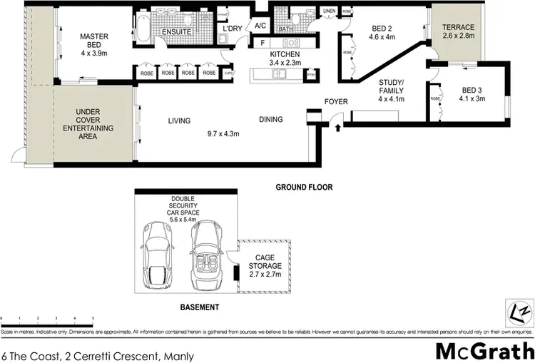 Floorplan of Homely apartment listing, 6/2 Cerretti Crescent, Manly NSW 2095
