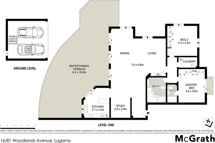 Floorplan of Homely apartment listing, 16/81 Woodlands Avenue, Lugarno NSW 2210
