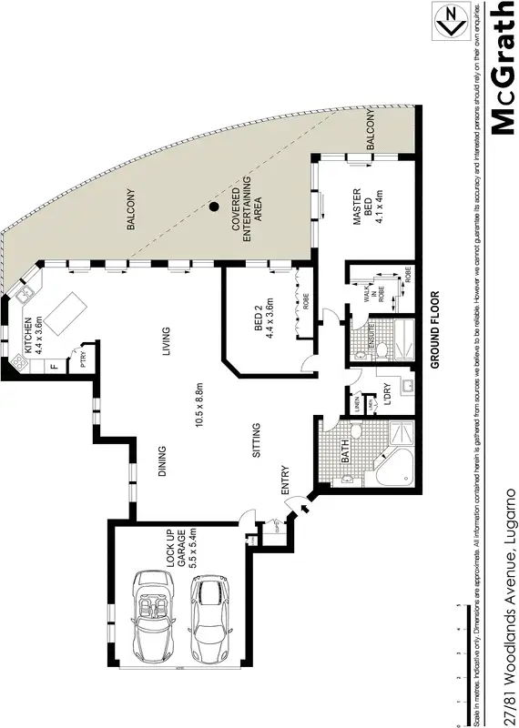 Floorplan of Homely apartment listing, 27/81 Woodlands Avenue, Lugarno NSW 2210