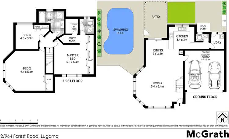 Floorplan of Homely townhouse listing, 2/964 Forest Road, Lugarno NSW 2210