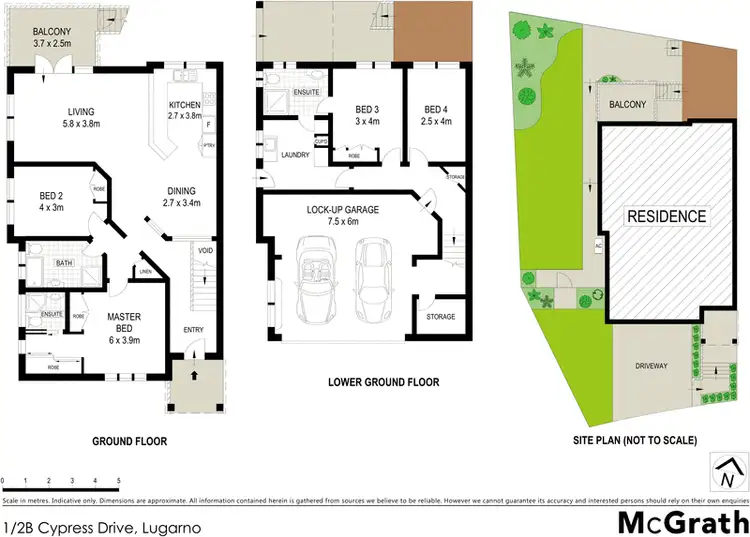Floorplan of Homely house listing, 1/2B Cypress Drive, Lugarno NSW 2210