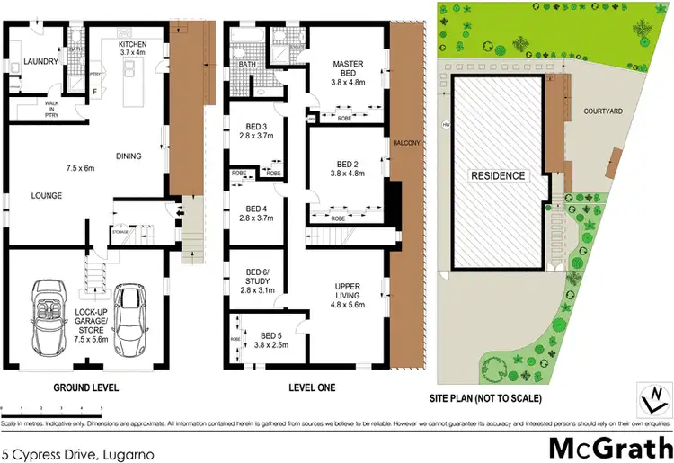 Floorplan of Homely house listing, 5 Cypress Drive, Lugarno NSW 2210