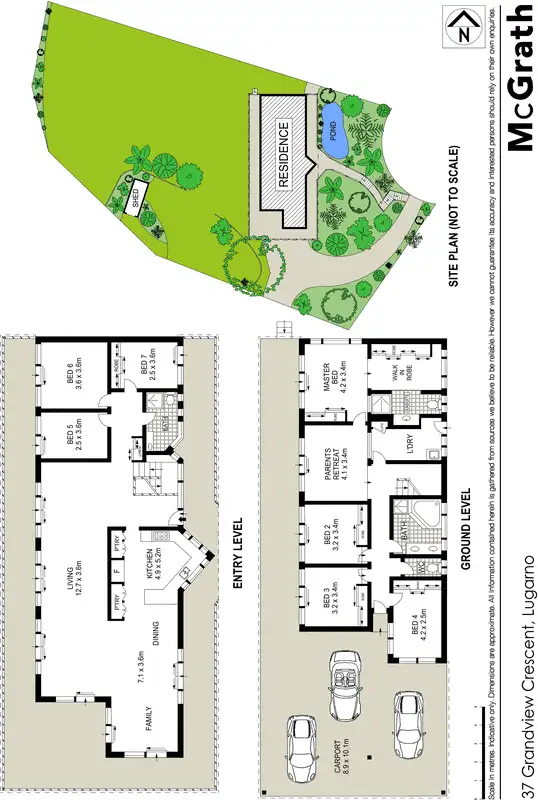 Floorplan of Homely house listing, 37 Grandview Crescent, Lugarno NSW 2210