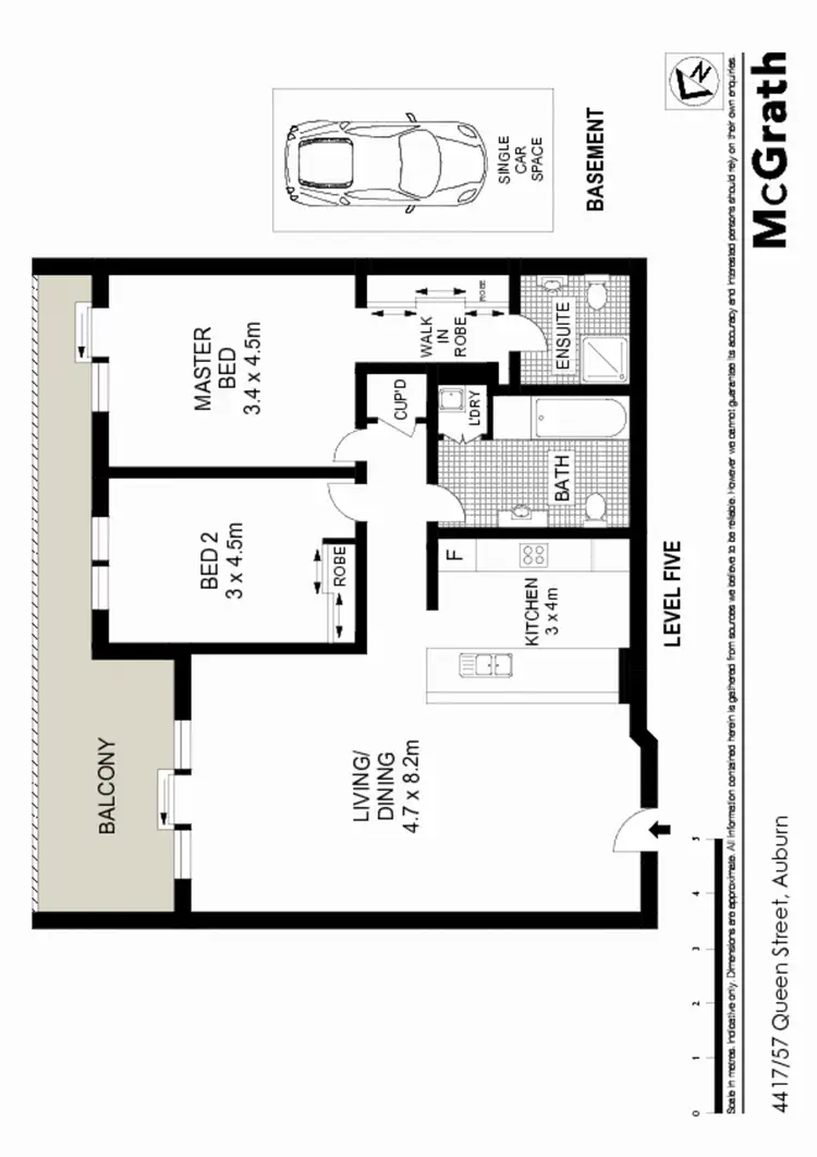 Floorplan of Homely apartment listing, 4417/57 Queen Street, Auburn NSW 2144