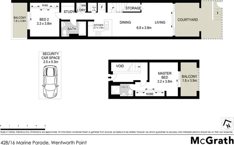 Floorplan of Homely apartment listing, 428/16 Marine Parade, Wentworth Point NSW 2127