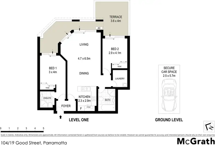 Floorplan of Homely apartment listing, 104/19 Good Street, Parramatta NSW 2150