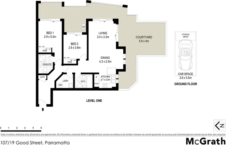 Floorplan of Homely apartment listing, 107/19 Good Street, Parramatta NSW 2150