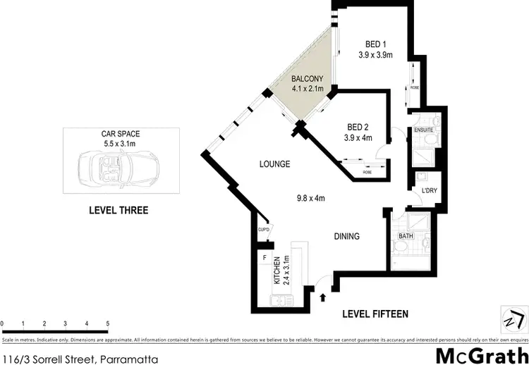 Floorplan of Homely apartment listing, 116/3 Sorrell Street, Parramatta NSW 2150