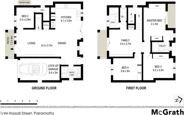 Floorplan of Homely townhouse listing, 1/44 Hassall Street, Parramatta NSW 2150