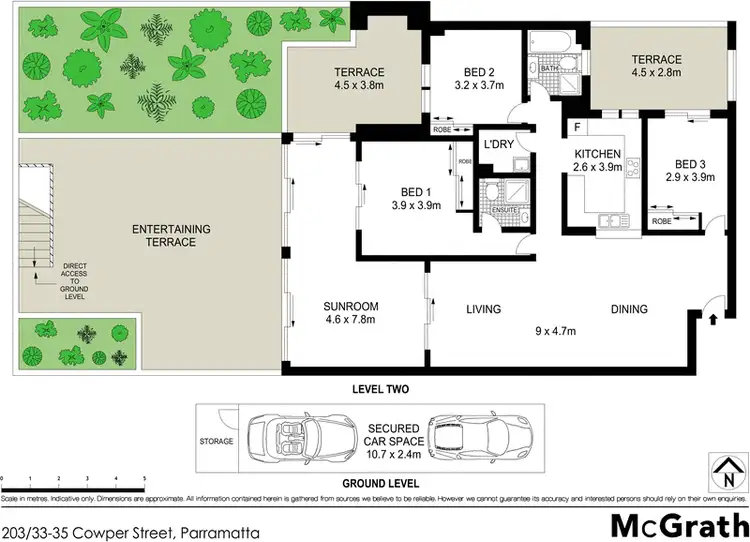 Floorplan of Homely apartment listing, 203/33 Cowper Street, Parramatta NSW 2150