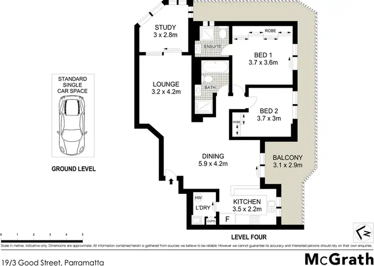 Floorplan of Homely apartment listing, 19/3 Good Street, Parramatta NSW 2150
