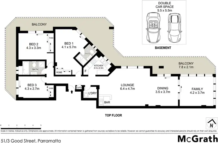 Floorplan of Homely apartment listing, 51/3 Good Street, Parramatta NSW 2150