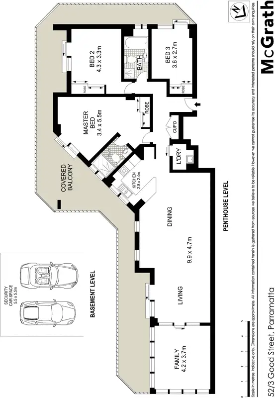 Floorplan of Homely apartment listing, 52/3 Good Street, Parramatta NSW 2150