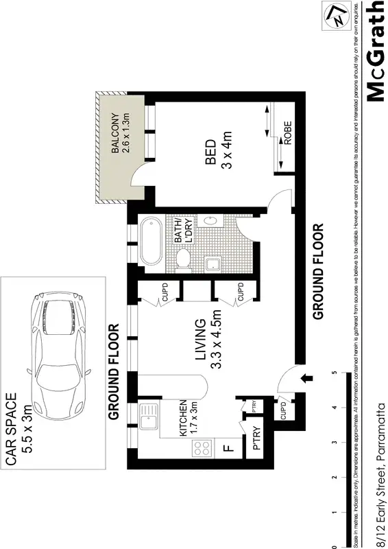 Floorplan of Homely apartment listing, 8/12 Early Street, Parramatta NSW 2150