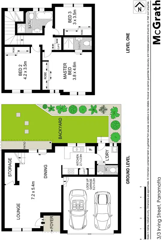 Floorplan of Homely townhouse listing, 3/3 Irving Street, Parramatta NSW 2150