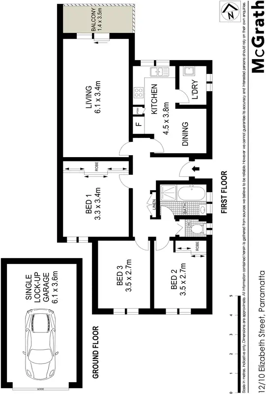 Floorplan of Homely apartment listing, 12/10 Elizabeth Street, Parramatta NSW 2150