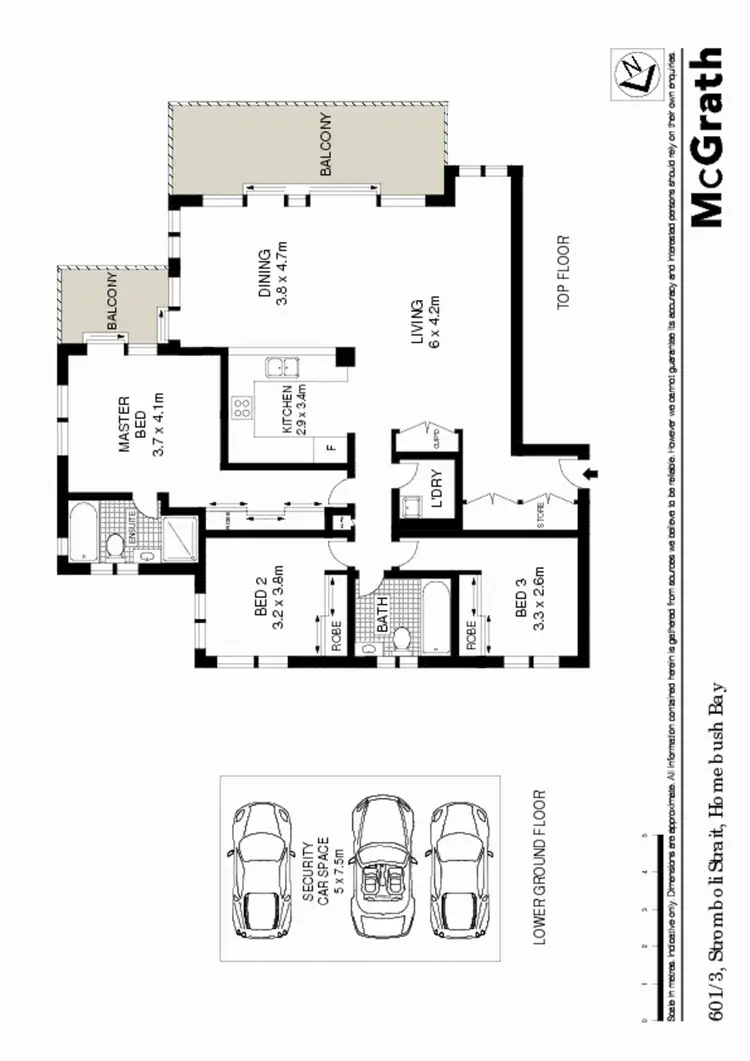 Floorplan of Homely apartment listing, 601/3 Stromboli Strait, Homebush Bay NSW 2127